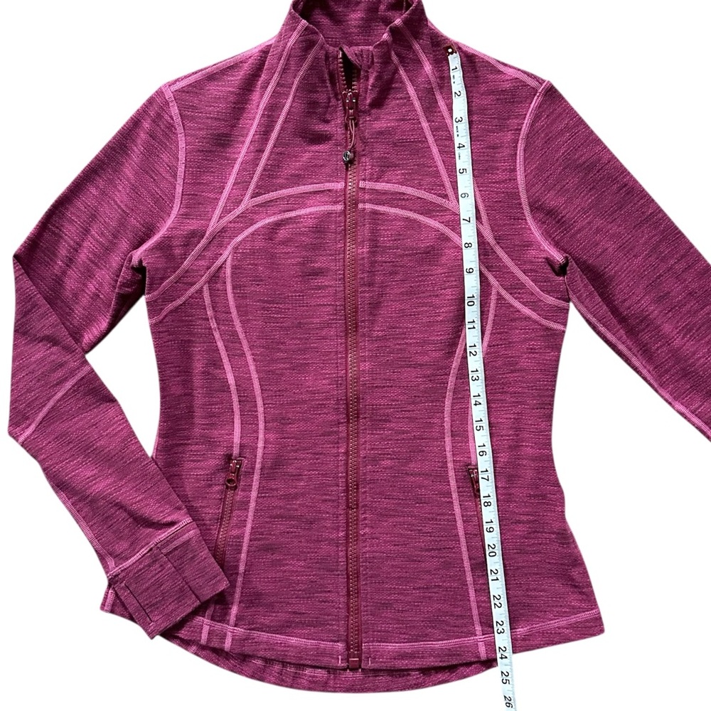 Lululemon Define Jacket Fitted Full Zip Berry Pin… - image 10